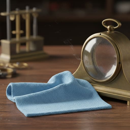 Microfiber cloth folded into a square