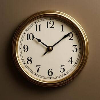 Brass trim dial with serif numerals