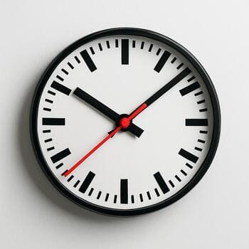 Railway dial with red second hand