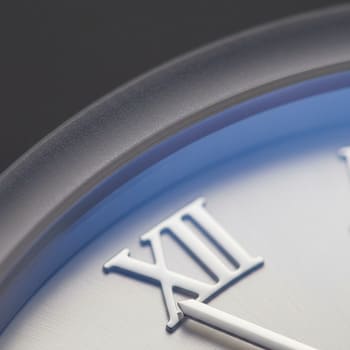 Matte lens edge detail near a numeral