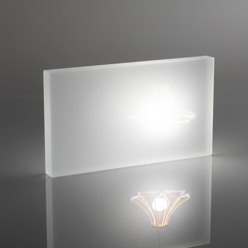 Matte glass sample diffusing light