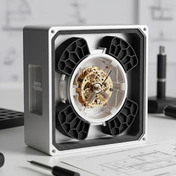 Clock housing with internal damping inserts