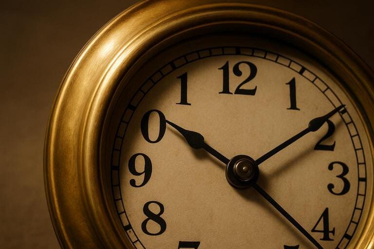 Brass bezel catching soft light