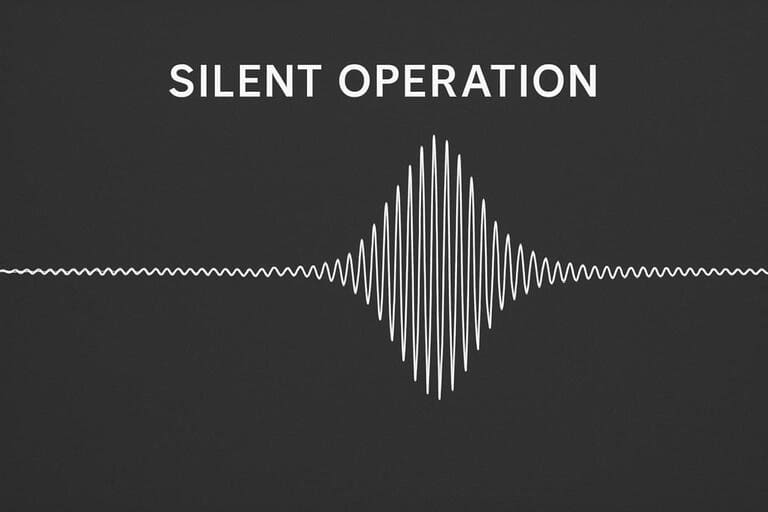 Audio waveform of a quiet sweep movement
