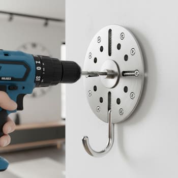 Wall anchor and screw set for clock mounting