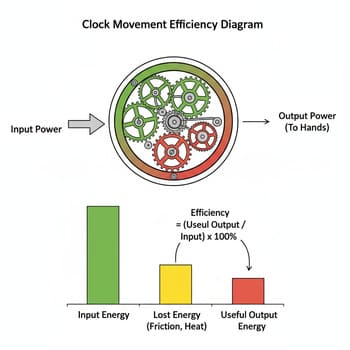 Diagram showing efficient quartz sweep movement