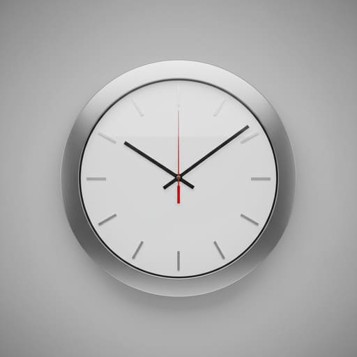 Final clean product shot of a wall clock