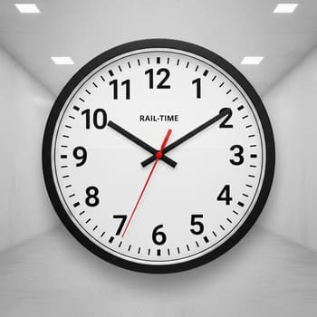 14-inch high-contrast railway wall clock