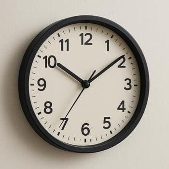 Budget band matte wall clock
