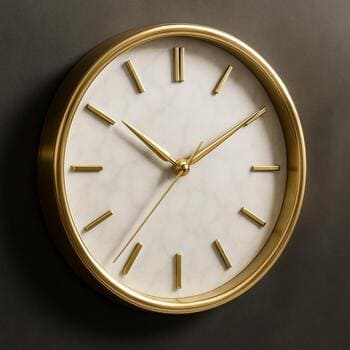 Premium brass-trim wall clock