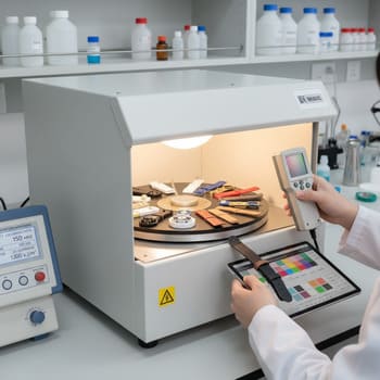 Colorfastness check on printed dial swatches