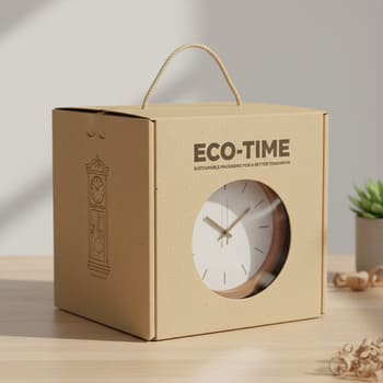 Recycled kraft shipping box with fiber tape