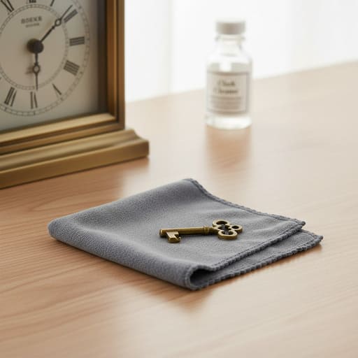 Microfiber lens cloth folded neatly